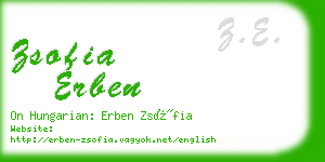 zsofia erben business card